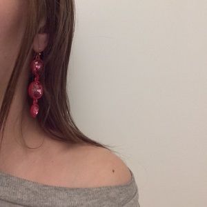 🌺NWT LONG DROPLET CRYSTAL BRIGHT EARRING trendy